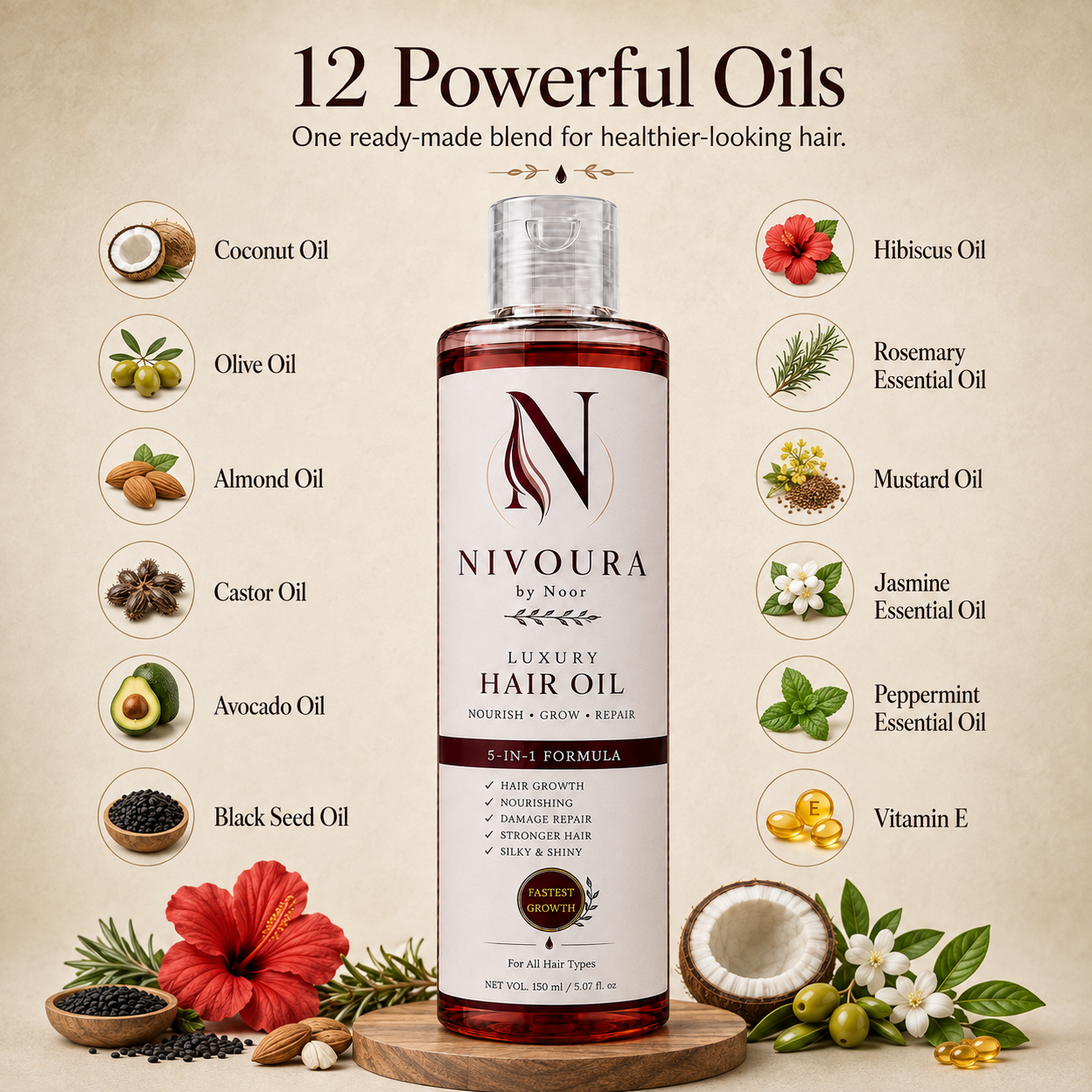 Nivoura Luxury Hair Oil - 150 ml