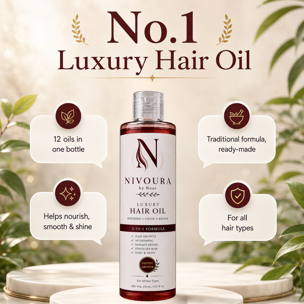 Nivoura Luxury Hair Oil - 150 ml